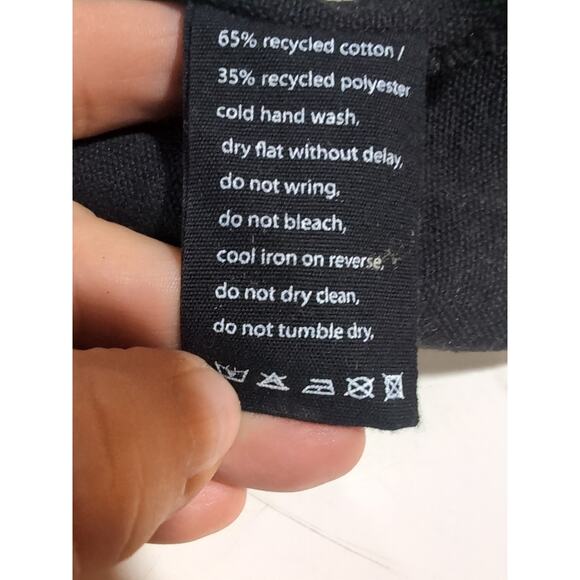 KSUBI Large Black TOTE BAG Trendy 100% Recycled Material 18” X 19.5” Minimal Use - Picture 9 of 10